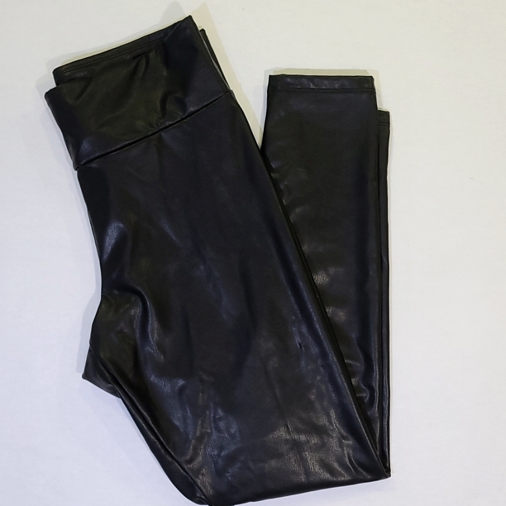 Express High Rise Faux Leather Leggings